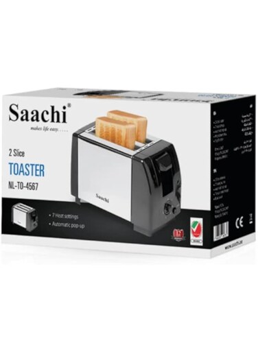 Saachi 2-Slice Toaster, Black, NL-TO-4567