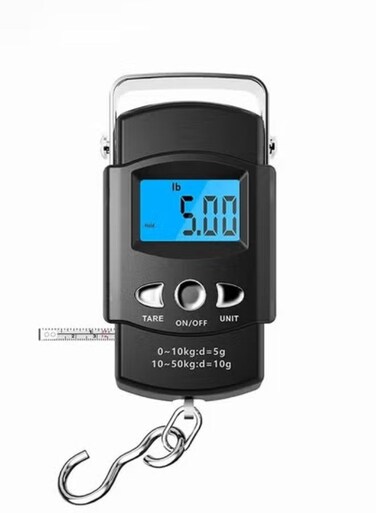 50Kg/110Lb Digital Scale,Digital Fish Scale,Electronic Balance Hanging Hook Scale, Backlit LCD Display Weight Scale,Portable Travel Suitcase Scales,Weighing Luggage Scale With Hook/Tape Measure