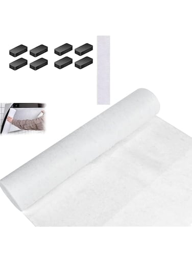 Kitchen Hood Filter Paper, 46x15cm 1 Rolls 10m Grease Filters Paper, Range Hood Filters, Grease Filter Replacement Fabric, Nonwoven Fabric Range Hood Replacement Filter for Furnace Filters
