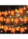 Goodern 3 Meter 20 LED Maple Leaf Pumpkin String Light,3D Thanksgiving String Lights Decoration Fall Fall Harvest Party Ornaments Lights 2 Modes Halloween Pumpkin Light for Indoor Outdoor Decor
