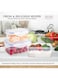 FEELINGS Plastic Clip Lock Food Containers, 3-Piece Set, Airtight Lids, BPA-Free, Microwave, Freezer and Dishwasher Safe, Stackable