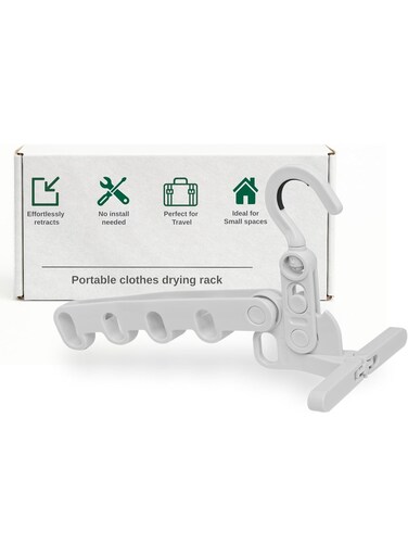 Clothes Drying Rack - Travel Essentials for Laundry - Portable and Collapsible with Hook - Clothes Rack Cruise Ship Essentials, RV, Traveling and Small Room