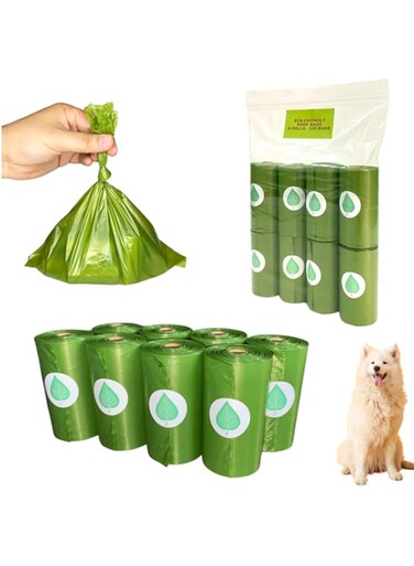 TNGN Dog Poop Bags, Pet Dog Poop Waste bags Litter Bags, Thick 100% Leak Proof Lavender Scented Poo bags, Biodegradable, Eco Friendly, Dog Pet Supplies (No dispenser and zipper bag)