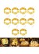 HBSTUDIO Led Lights Battery Operated String Lights Waterproof Silver Wire 2m, 20 Led Starry Moon Lights for DIY Wedding Party Bedroom Patio (10 Pack, Warm White)