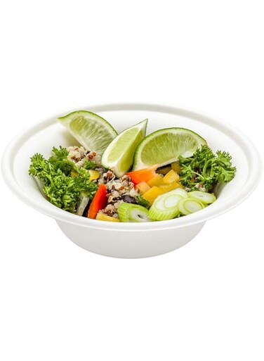 Restaurantware-Pulp Tek 11.5 Ounce Disposable Rice Bowls, 100 Microwave-Safe Sugarcane Bowls - And Premium For Hot and Cold Foods, White Bagasse Soup Bowls, Heavy-Duty