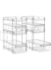 MostNow Clear Bathroom Organizers 2 Sets 3 Tier,Stackable Under Kitchen Sink Organizers and Storage with 12 Dividers,Acrylic Pantry Organizers Shelf,Multi Purpose Pull Out Home Organizer with 2 Cups