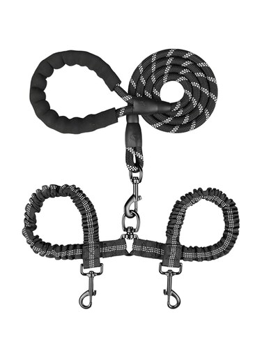 Rayyan Dog Leash,Double Dog Leash,Dual Dog Leash,Pet Leash for Dogs,360 Swivel Tangle Free Bungee Walking Training Leash for Large Medium Dogs,Durable Shock Absorbing Bungee Reflective for Two Dogs