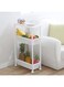 22cm Kitchen Living Room Bathroom Toilet Rack Bathroom Dormitory Finishing Rack Floor Rack Storage Rack (Size : 3 ntiers)