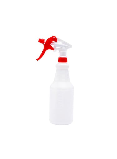 Ounce Cleaning Spray Bottles, 1 Refillable Spray Bottles - With Measurements, Mist And Stream Mode, Red Plastic Solution Bottles, Leak-Resistant, For Home And Commercial Use