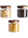 Jorunb Glass Storage Jars Set of 3 Airtight Food Storage Containers with Bamboo lids, Clear Glass Canisters for Pantry, kitchen, Flour, Sugar, Tea, Coffee, Snack, Spice and Herbs 3pc_500ml