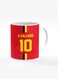 Designer Printed Coffee Mug with Heavy Duty Handle 11oz Ceramic Personalised Gift Mugs Cup [Microwave Safe &amp; Dishwasher Proof] -Football Team - Belgium Player Name - E.Hazard