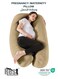 Premium Velvet U Shaped Pregnancy Pillow 70x140cm Maternity Full Body Pillow For Pregnant Women for Back , Hip , Neck and Knee Support with Removal Cover , Beige