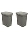 Esqube Laundry Basket with Lid Grey 50L Capacity Pack Of 2