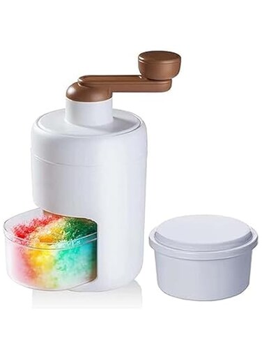 Snow Cone Machine Manual, Shaved Ice Maker Machine for Home, Ice Shaver Portable Hand Crank, Slushy Maker Machine, Ice Crusher for Snow Cones, Ideal for Outdoor Picnics.
