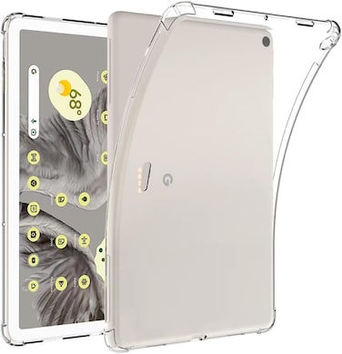 for Google Pixel Tablet Case Clear, Pixel Tablet Case 2023 (10.95 inch), Slim &amp; Light Weight TPU Protective Clear Google Pixel Tablet Case with Raised Edge and Transparent Back, Clear
