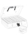 Azonee 24 Compartment Portable Storage Box, Beads Storage Box with Handle, Mini Transparent Craft Container, Small Parts Storage Box with Hinged Lid and Label for Diy Art Craft Accessories