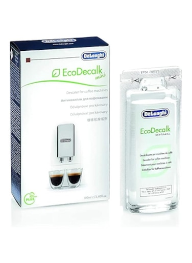 De'Longhi EcoDecalk Descaler 100ml: Eco-Friendly Limescale Remover with Natural Lactic Acid for Coffee Maker, Dishwasher, Washing Machine, Kettle, Extends Machine Life &amp; Preserve Coffee Flavor DLSC101