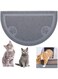 Relaxdays Cat Litter Tray Mat, Hygienic Cat Litter Mat, Bowl Mat for Dogs and Cats, Feeding Bowl, Non-Slip, Waterproof, PVC Feeding Mat, 40 x 59 cm, Grey