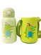 Stainless Steel Water Bottle with Straw Lid, Reusable Double-Walled Vacuum Insulated Metal Flask, Leak-Proof Sports Water Bottle with Shoulder Strap, for Hot &amp; Cold Drinks, 500ml (Green)
