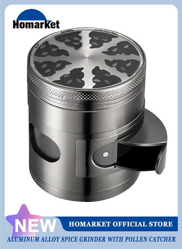 4 Layer Spice Grinder, 2.7 Inch Heavy-Duty Aluminum Spice Crusher With Magnetic Lid