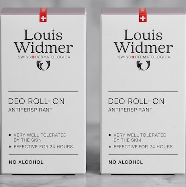 Louis Widmer Deo Roll-On Antiperspirant Unscented 50ml (Pack of 2) &ndash; 24-Hour Protection, Alcohol-Free Sensitive Skin Deodorant Duopack