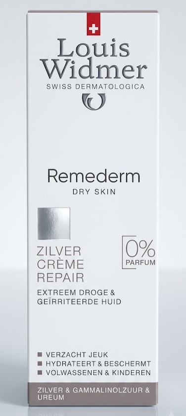 Louis Widmer Remederm Silver Cream Repair 75ml &ndash; Fragrance-Free Moisturizer for Very Dry, Irritated Skin