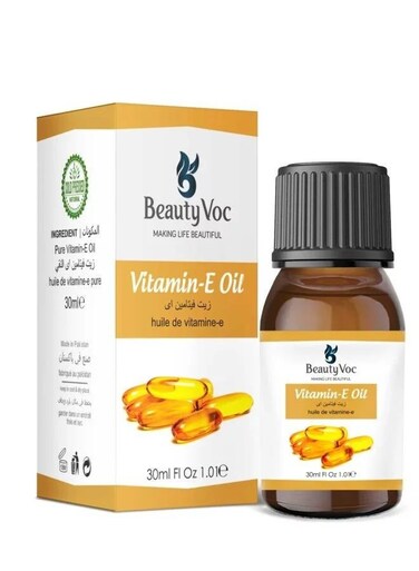 BeautyVoc Vitamin E Oil, Moisturizes &amp; Rejuvenates Skin, 30ml