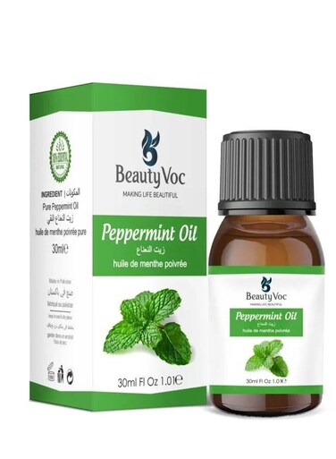BeautyVoc Pure Peppermint Oil, Refreshes Skin &amp; Relieves Fatigue, 30ml