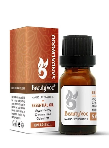 BeautyVoc Pure Sandalwood Oil &ndash; Soothes Skin &amp; Relieves Stress, 10ml