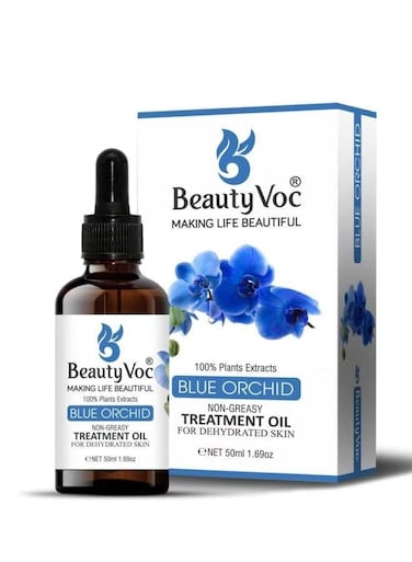 BeautyVoc Blue Orchid Treatment Oil &ndash; Intense Hydration for Dehydrated Skin, Non-Greasy Formula, 50ml