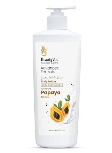 BeautyVoc Papaya Lotion &ndash; Brightening &amp; Smoothing Body Moisturizer, 400ml