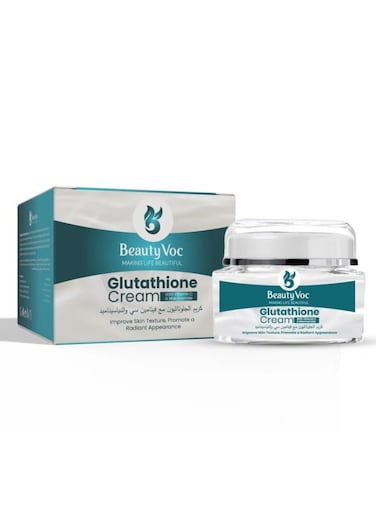 BeautyVoc Glutathione Whitening Cream with Vitamin C &amp; Niacinamide &ndash; Brightening &amp; Dark Spot Removal, 50g