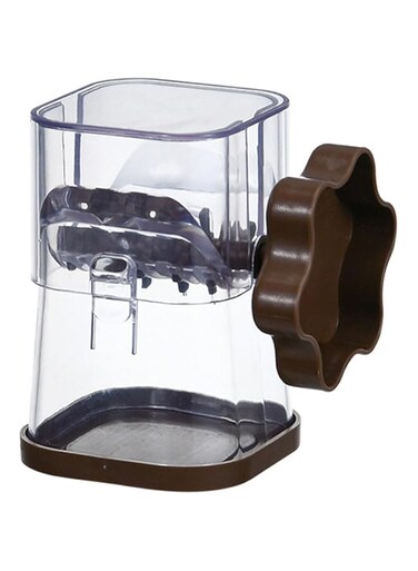 AJIODA Nut Chopper Manual Nut Grinder, Portable ABS Manual Masher Grinder Dried Fruit Grinding Tool Crusher Peanut Masher with Cover Hand Nut Grinder for Chopped Almonds, Hazelnuts, Walnuts, Brown