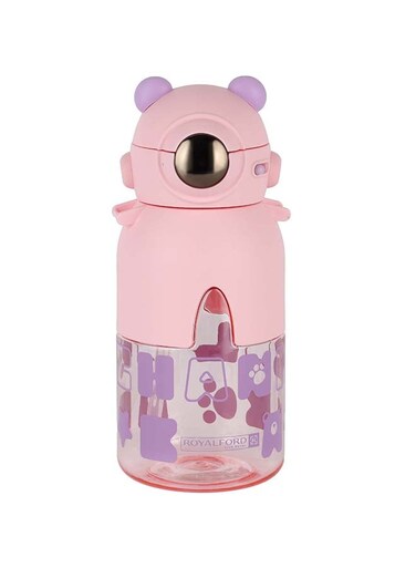 780ml Kid's Water Bottle RF12405 with Straw and Push Button Lid for Kids and Toddlers 100% Food-Grade, Non-Toxic, Odorless with Durable and Leak-Proof Polymer and Silicone Construction Multicolor 780ml