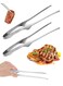 Korean and Japanese BBQ Tongs 10 Inch Barbecue Tongs Kitchen Cooking Tong, Stainless Steel Kitchen Utensils for Serving BBQ, Long Clamp Tool for Serving Food, Meat, Salad, Fish, Steak