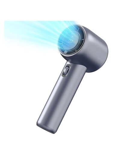 AquaFalcon Portable Handheld Fan,Speed(1-100) Adjustable Turbo Mini Fan,3600mAh Battery Rechargeable Personal Fan,Digital Display,Gifts for Women Men Travel/Camping/Outdoor-Blue