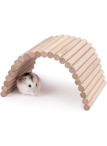 Niteangel Hamster Climbing Ladder Wooden Suspension Bridge for Guinea Pigs Rats Hedgehog Gerbils Mouse Sugar Glider and Other Small Animals (Small)