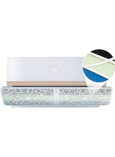 Bolivia's Air Conditioner Deflector, 120Cm Wall-Mounted Wind Deflector with 3 Layers of Filtration, Office Air Conditioning Deflector, Air Deflector Adjustable Cold Air Shield for Home Ceiling