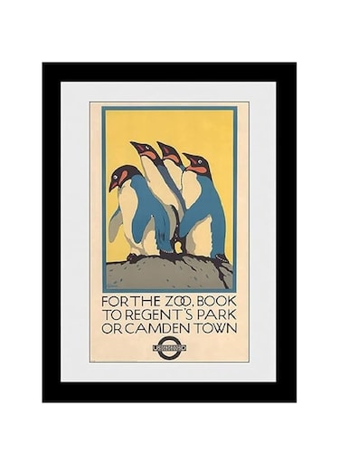 bpa eye Transport for London Zoo Framed Print, Wood, Various, 64 x 84 x 3 cm