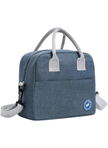 Eazy Kids Insulated Lunch Bag, Solid Blue