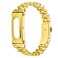 Replacement Strap For Google Fitbit Air Metal Case Integrated Pearl Pattern Stainless Steel Watch Band(Gold)