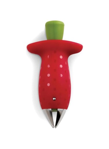 Chef'n StemGem Strawberry Huller Tool, Remove Core &amp; Leaf, Great for Baking &amp; Jam Making, Red, 9 x 5 x 3 cm