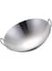 ECVV Stainless Steel Wok Pan Stir Fry Pan Deep Frying Wok Nonstick Frying Skillet with Double Handles Flat Bottom Wok Chinese Cooking Wok 34cm/13.38 inch