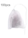 Pieces Teabag Strainer Infuser Drawstring Seal Herb Loose Tea Filter Paper Bags White 10x10x5cm