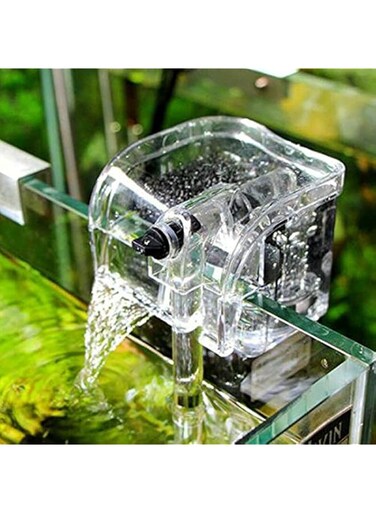 B&amp;K PET Shop Aquarium Hang On Filter Water Oxygen Circulation Pump Fish Tank Waterfall Water External Filtration - 3.5W