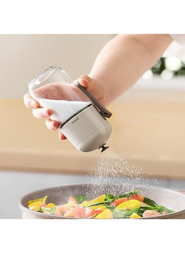 Azonee Glass Salt Shaker Dispenser, Precise Quantitative Seasoning Bottle, Seasoning Jar with Lid Sealed, Quantitative 0.5g Salt Each Press, Ration Salt Shakers, Spice Dispenser Seasoning Container