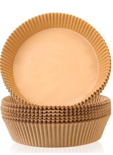 50 Piece Air Fryer Round Nonstick Steamer Pads High Quality Parchment Paper for Baking