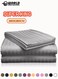 3 Piece Super King Grey Striped Bed Sheet Set &acirc;&euro;&ldquo; Ultra-Soft Microfiber Striped Sheet &amp; 2 Pillowcases, Breathable Luxury Bedding for Home &amp; Hotel Use