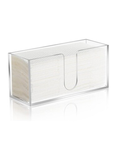 Acrylic Countertop Paper Towel Dispenser, Folded Paper Towel Dispenser Clear Trifold Napkin Holder, Suitable for Z-fold, C-fold, or MultiFold Trifold Paper Towels for Bathroom Toilet and Kitchen