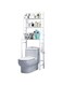 LEO.STAR Space-Saving 3-Layer Metal Toilet Rack with 4 Hook for Bathroom Organization and Storage
